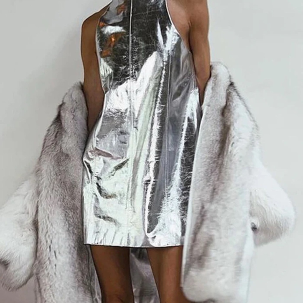 Silver Metallic Dress